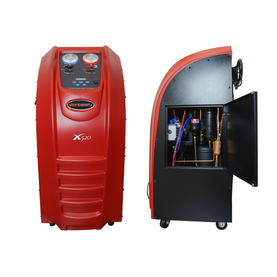 Máquina de recuperação de refrigerante CA com carcaça vermelha Visor com luz negra X520