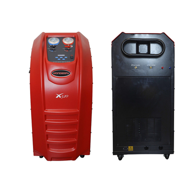 Máquina de recuperação de refrigerante de carro ABS X520 com display LCD de condensador de ventilador