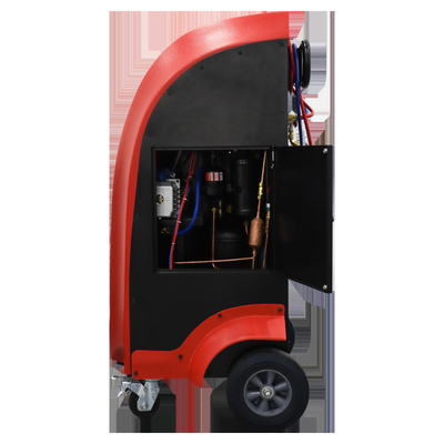 Máquina de recuperação de gás CA com tela LCD e tampa vermelha com rodas grandes